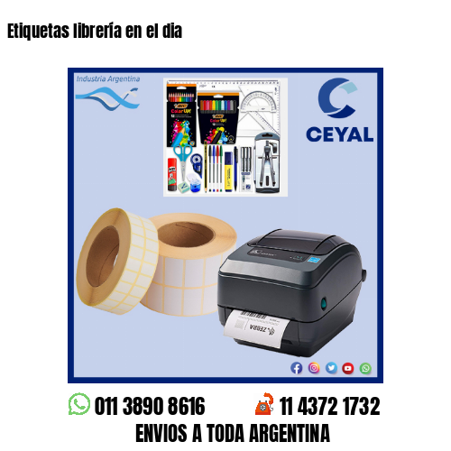 Etiquetas librería en el dia