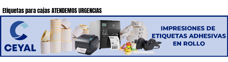 Etiquetas para cajas ATENDEMOS URGENCIAS