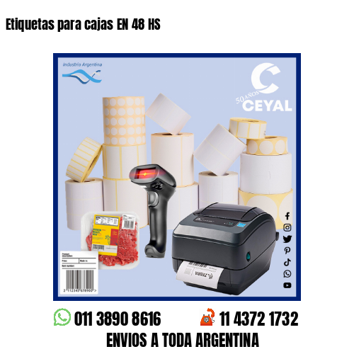 Etiquetas para cajas EN 48 HS