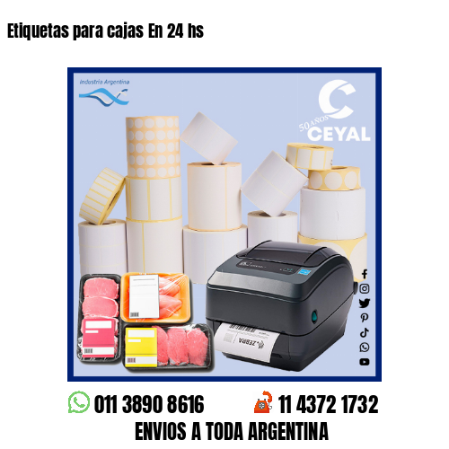Etiquetas para cajas En 24 hs