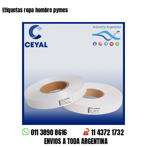 Etiquetas ropa hombre pymes