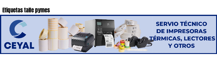 Etiquetas talle pymes