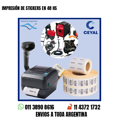 IMPRESIÓN DE STICKERS EN 48 HS