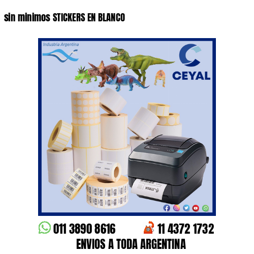 sin minimos STICKERS EN BLANCO
