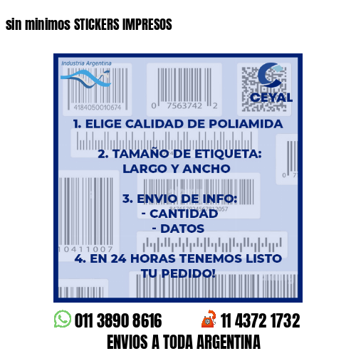 sin minimos STICKERS IMPRESOS