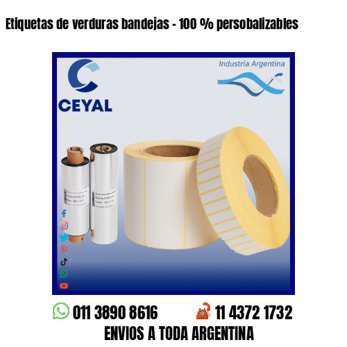 Etiquetas de verduras bandejas – 100 % persobalizables