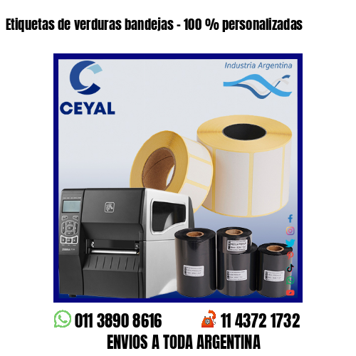 Etiquetas de verduras bandejas – 100 % personalizadas