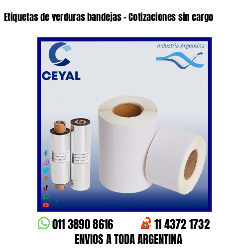 Etiquetas de verduras bandejas – Cotizaciones sin cargo