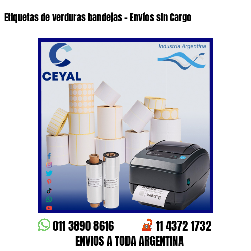 Etiquetas de verduras bandejas – Envíos sin Cargo