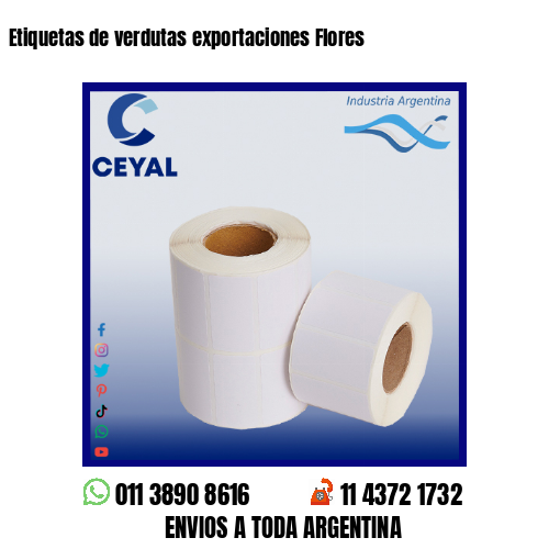 Etiquetas de verdutas exportaciones Flores