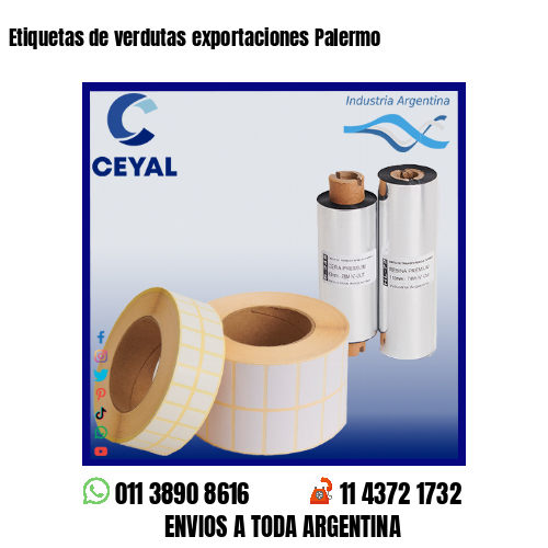 Etiquetas de verdutas exportaciones Palermo