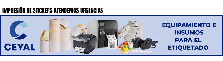 IMPRESIÓN DE STICKERS ATENDEMOS URGENCIAS