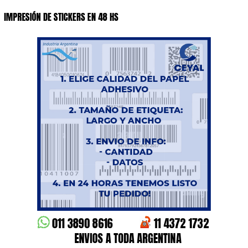 IMPRESIÓN DE STICKERS EN 48 HS