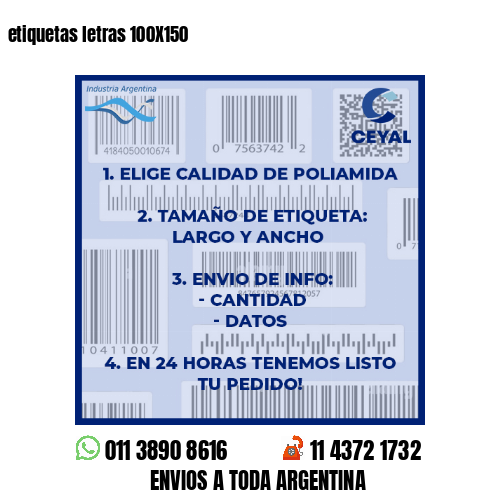 etiquetas letras 100X150