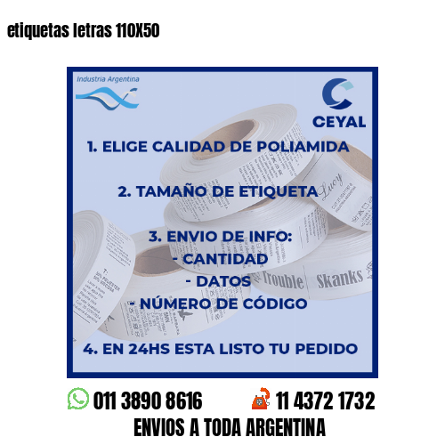 etiquetas letras 110X50