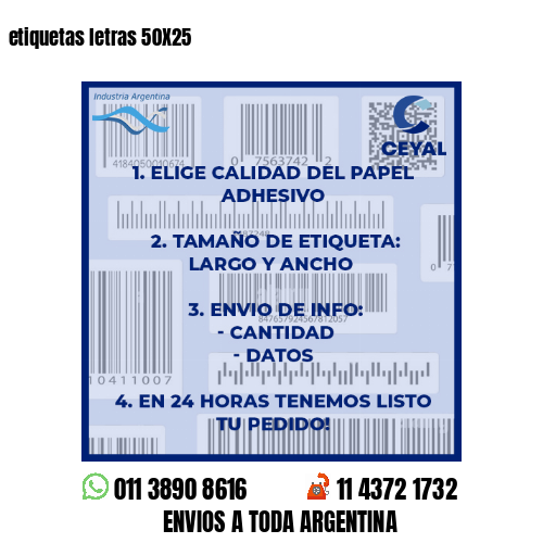 etiquetas letras 50X25