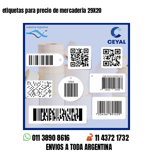 etiquetas para precio de mercaderia 29X20