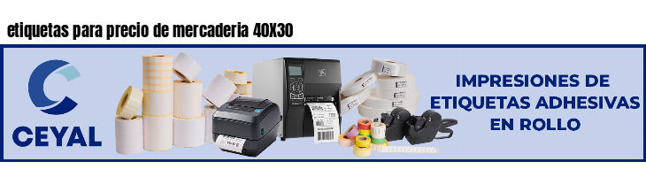 etiquetas para precio de mercaderia 40X30