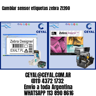Cambiar sensor etiquetas zebra Zt200