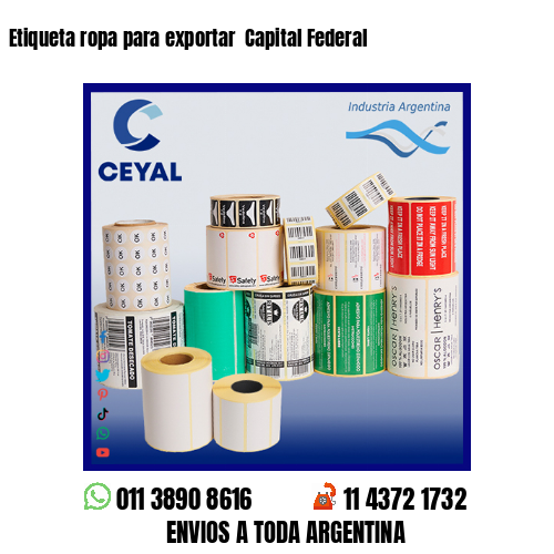 Etiqueta ropa para exportar  Capital Federal