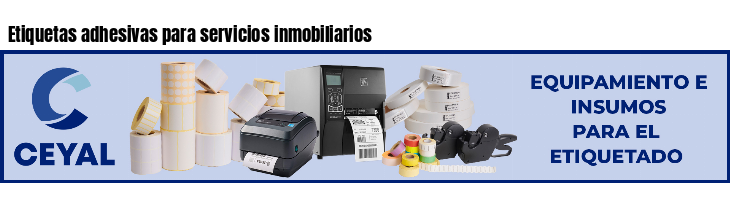 Etiquetas adhesivas para servicios inmobiliarios
