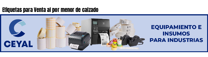 Etiquetas para Venta al por menor de calzado