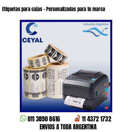 Etiquetas para cajas – Personalizadas para tu marca