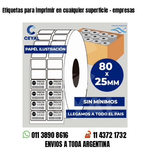 Etiquetas para imprimir en cualquier superficie – empresas