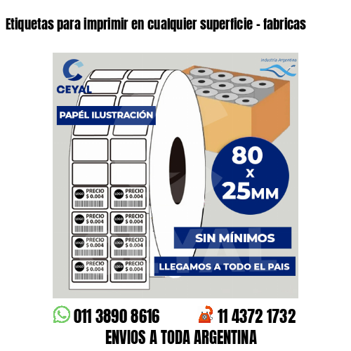 Etiquetas para imprimir en cualquier superficie – fabricas