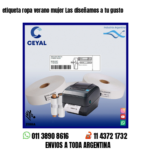 etiqueta ropa verano mujer Las diseñamos a tu gusto