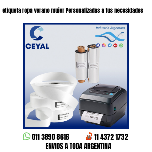 etiqueta ropa verano mujer Personalizadas a tus necesidades