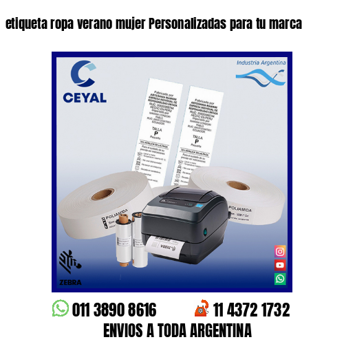 etiqueta ropa verano mujer Personalizadas para tu marca