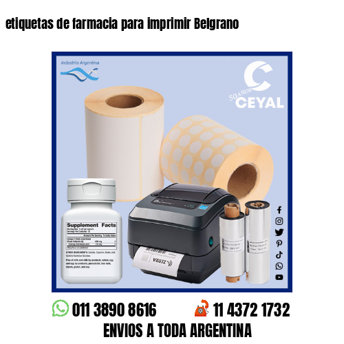 etiquetas de farmacia para imprimir Belgrano