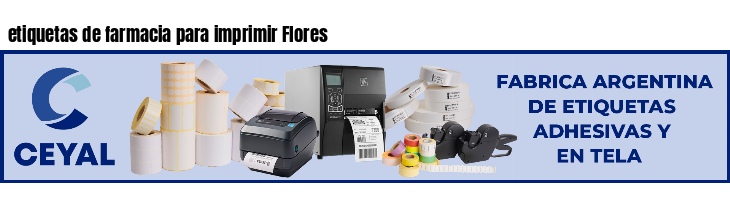 etiquetas de farmacia para imprimir Flores