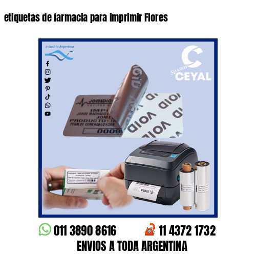 etiquetas de farmacia para imprimir Flores