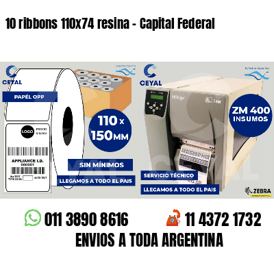 10 ribbons 110x74 resina - Capital Federal