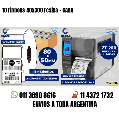 10 ribbons 40x300 resina - CABA