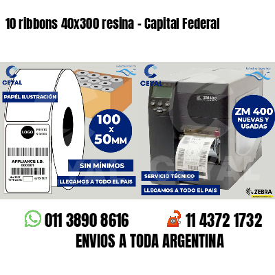 10 ribbons 40x300 resina - Capital Federal