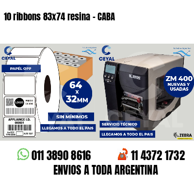 10 ribbons 83x74 resina - CABA