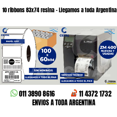 10 ribbons 83x74 resina - Llegamos a toda Argentina