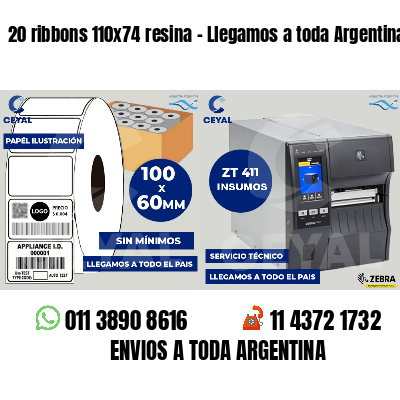 20 ribbons 110x74 resina - Llegamos a toda Argentina