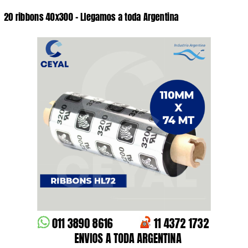 20 ribbons 40×300 – Llegamos a toda Argentina