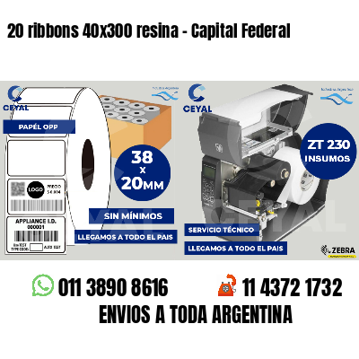 20 ribbons 40x300 resina - Capital Federal