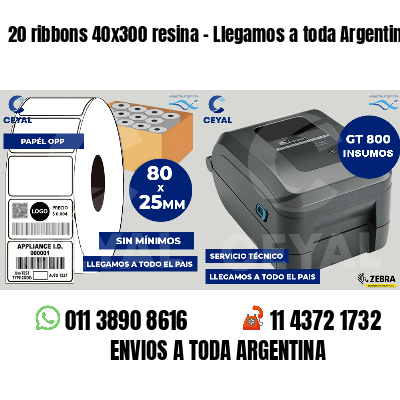 20 ribbons 40x300 resina - Llegamos a toda Argentina
