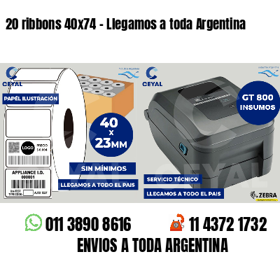 20 ribbons 40x74 - Llegamos a toda Argentina