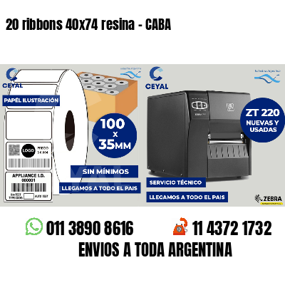 20 ribbons 40x74 resina - CABA