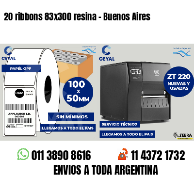 20 ribbons 83x300 resina - Buenos Aires