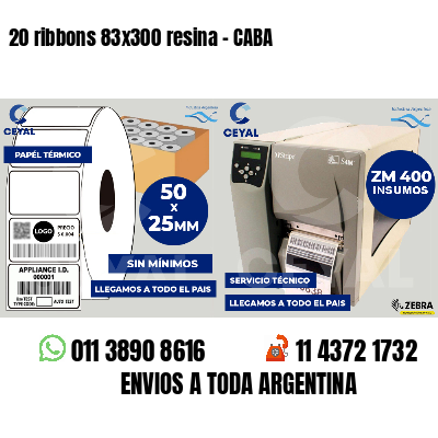 20 ribbons 83x300 resina - CABA