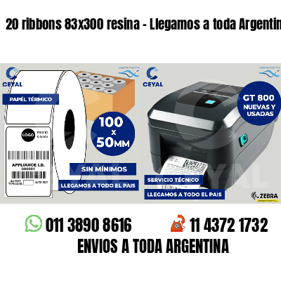 20 ribbons 83x300 resina - Llegamos a toda Argentina