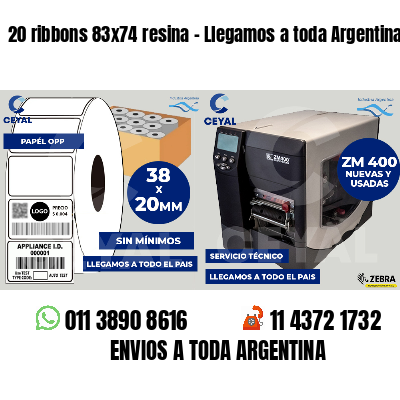 20 ribbons 83x74 resina - Llegamos a toda Argentina